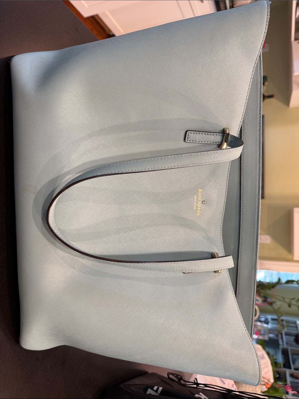 kate spade Pale Blue Saffiano Leather Tote